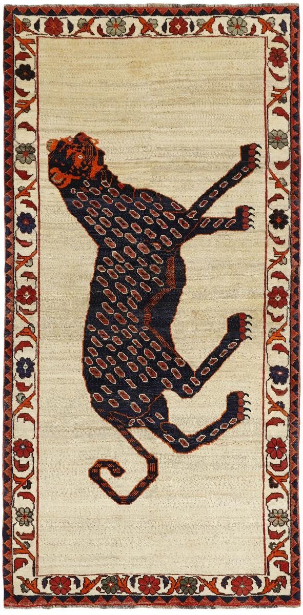 Orientteppich Ghashghai Figural 113x238 Handgeknüpfter Orientteppich, Nain Trading, rechteckig, Höhe: 12 mm