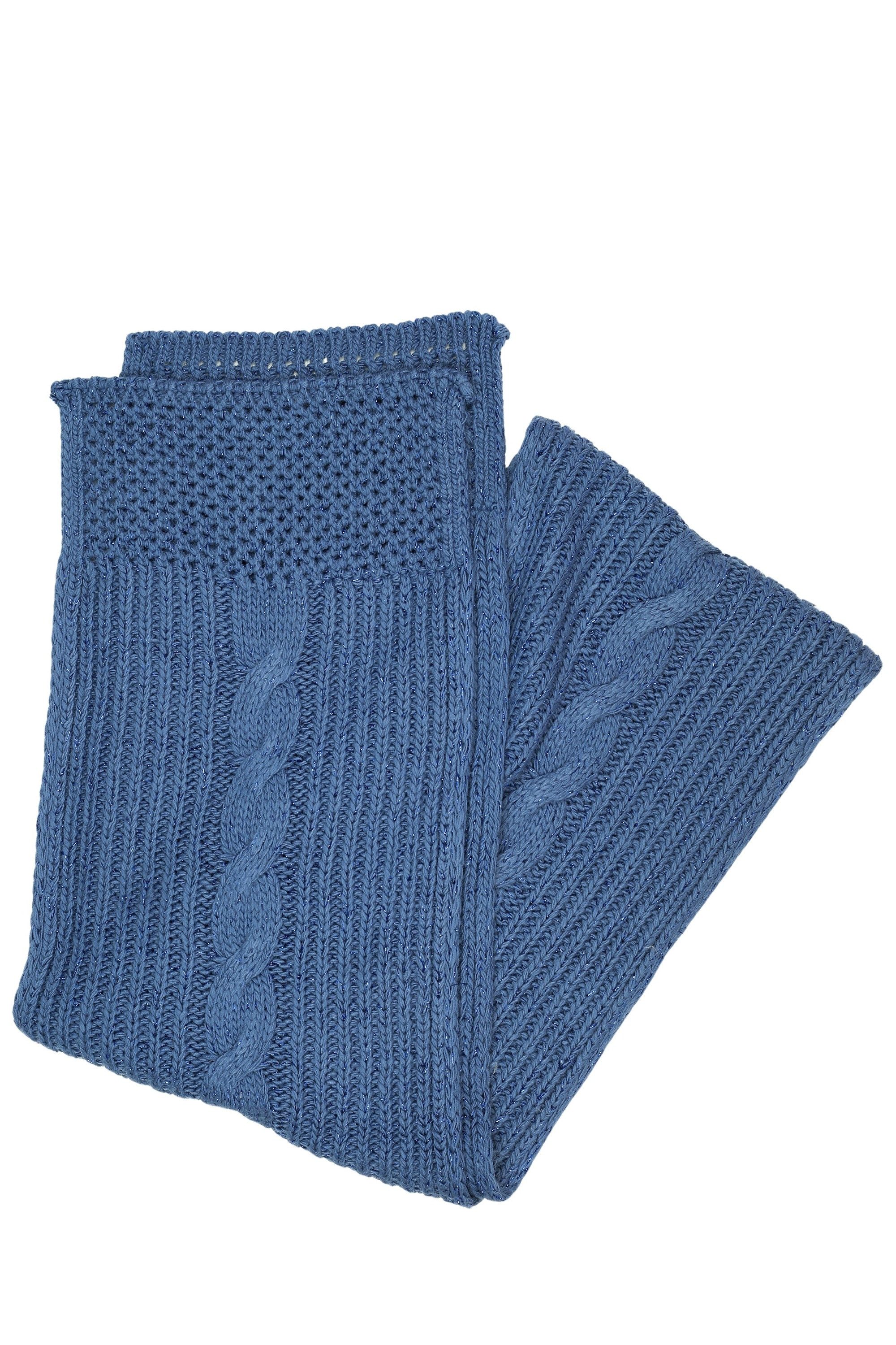 COLLEZIONE ALESSANDRO Strickschal Warm, (1-St), mit Zopfmuster und dezentem Glitzer