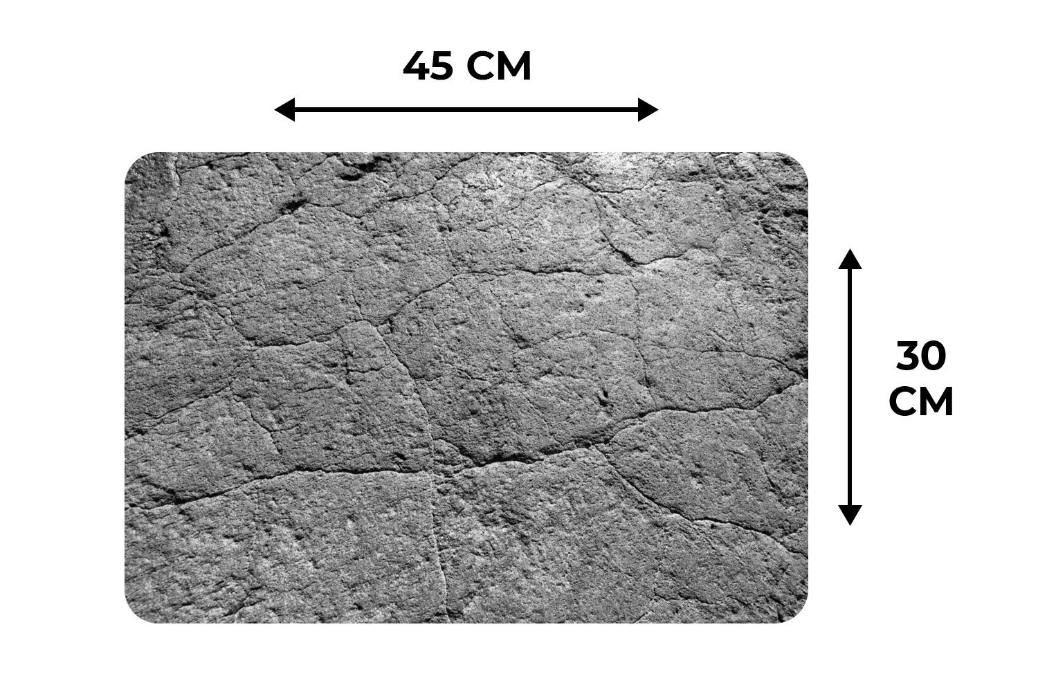 Platzset, Schwarz - Weiß - Stein, - Platzset, Platzmatte, Stein MuchoWow, (6-St), Tischmatten, Schmutzabweisend Platzdecken