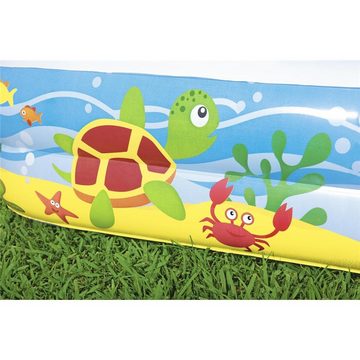 Bestway Planschbecken, mit Sonnenschutzdach, 140 x 140 x 114 cm, Pool für Kinder