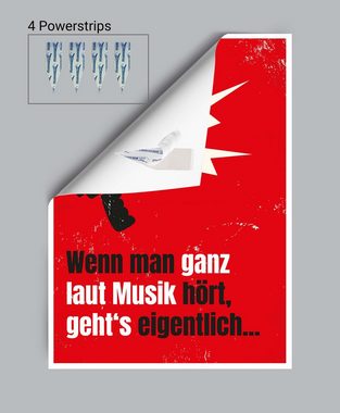 wandmotiv24 Poster Musik, Megafon, Spruch, Sprüche (1 St), Wandbild, Wanddeko, Poster in versch. Größen