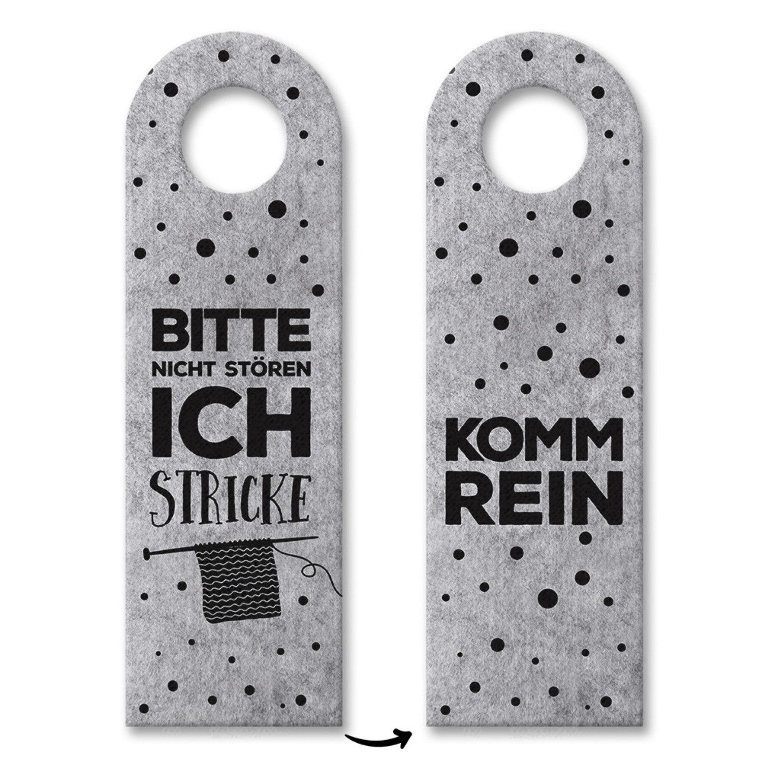 Dekohänger 3x Bitte nicht stören ich stricke Türhänger Türanhänger Türschild