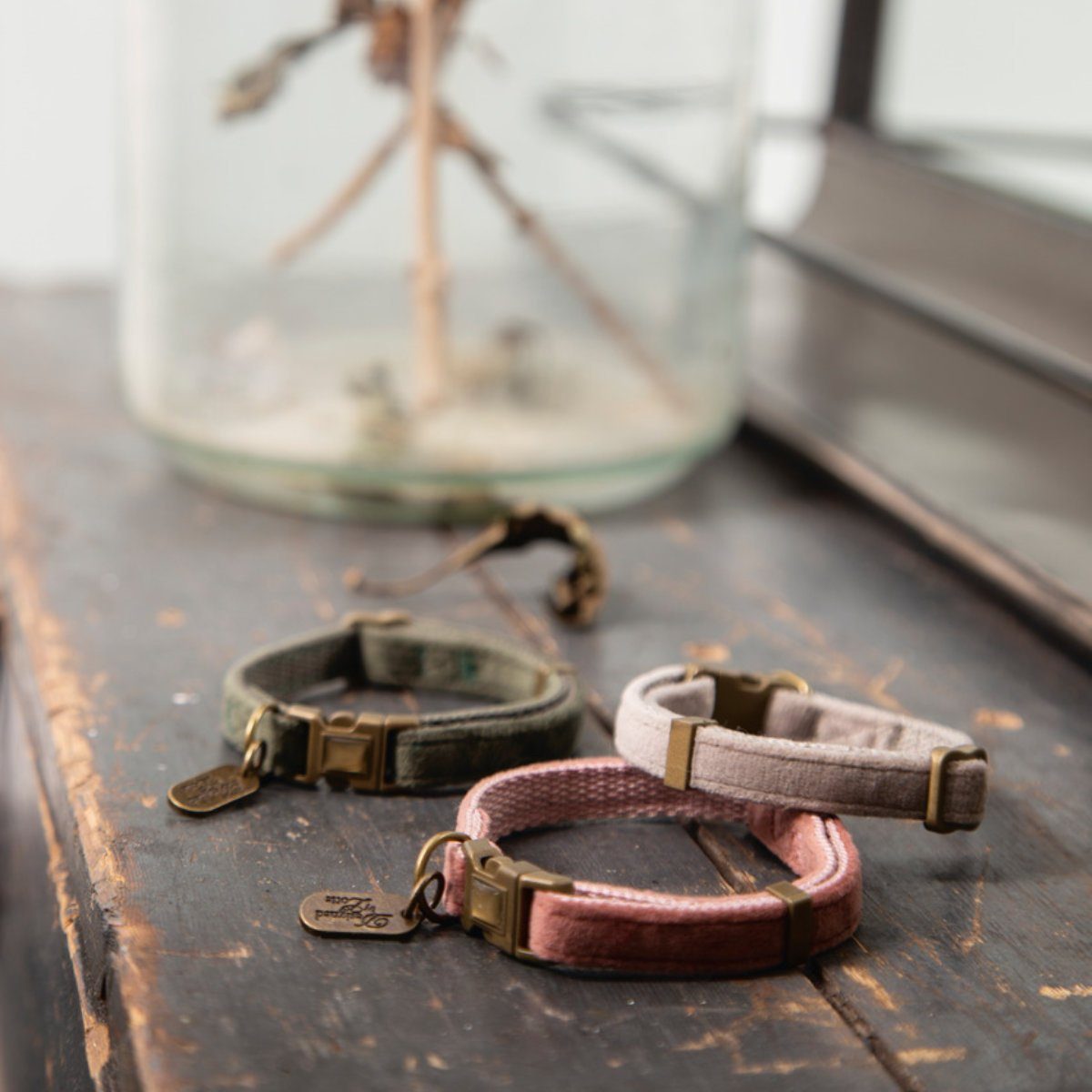 Designed By Lotte Katzen-Halsband Katzenhalsband Velura grau