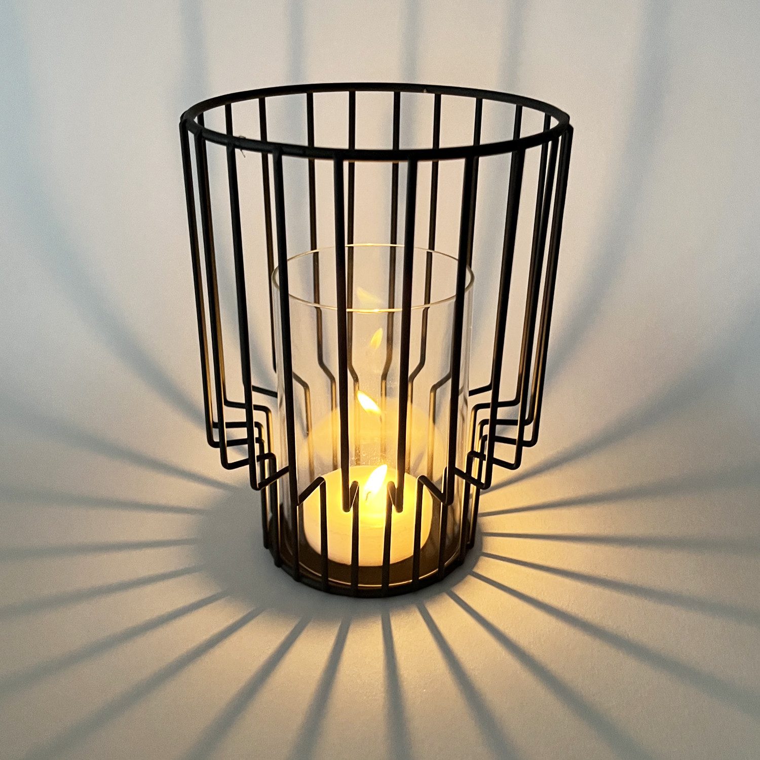 Marrakesch Orient & Mediterran Interior Teelichthalter Windlicht Gartenwindlicht Modern Beek (1 St), Windlichtglas, Glaseinsatz
