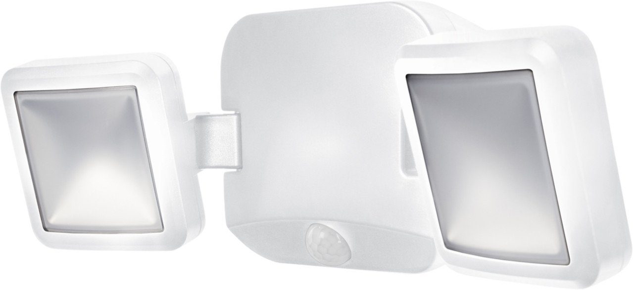 Ledvance Außen-Wandleuchte Ledvance LED Spotlight Double weiß, Inkl. Leuchtmittel, Mit Bewegungsmelder nicht dimmbar