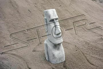 JVmoebel Skulptur Moai Statue Figur Designer Garten Terrasen Deko Skulpturen Sofort