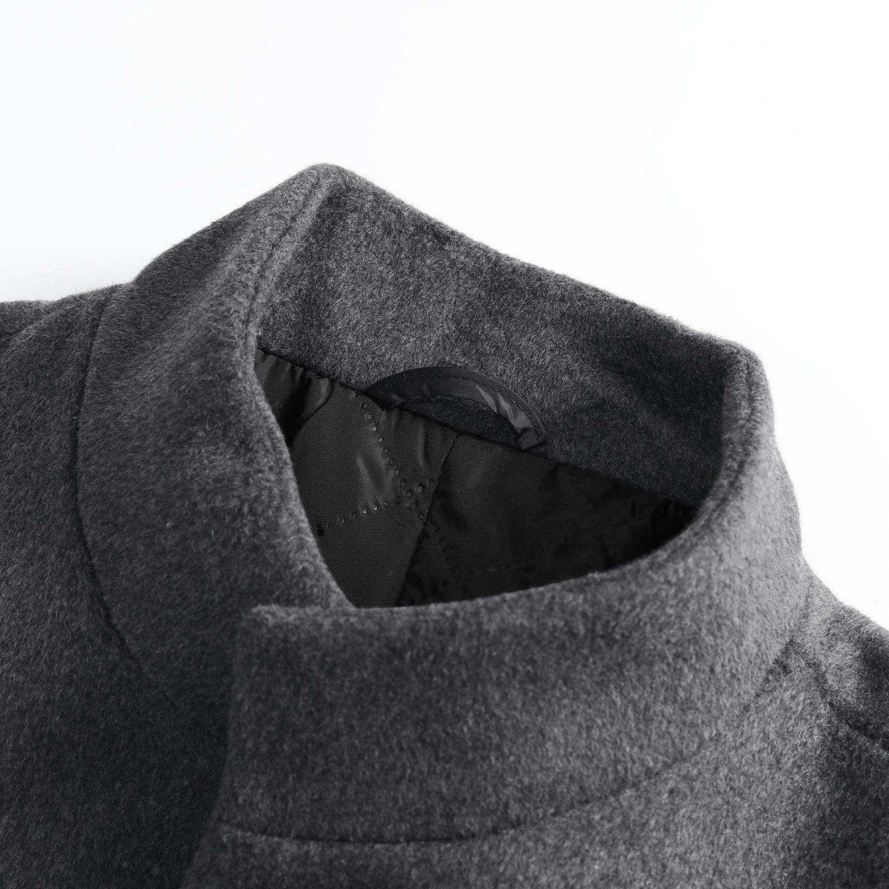 Allthemen Wintermantel Warmer Verdickter Wintermantel aus 70 % Polyester, 30 % Wolle Herren Verdickter Slim Fit Wintermantel mit Stehkragen Wollemischung – Bild 5 von 5