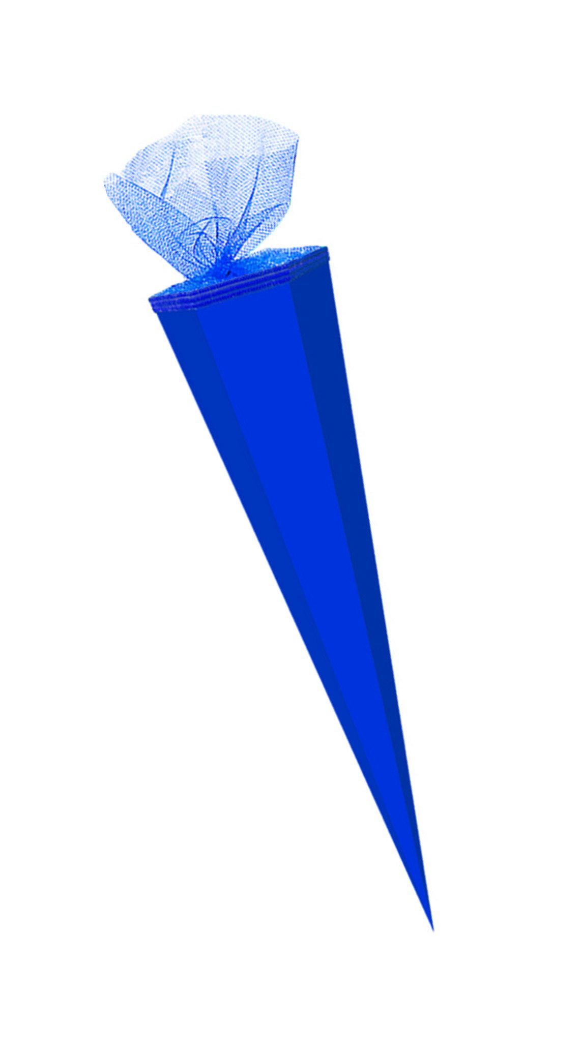 itenga 3D Color Bastel Zuckertüte stabil Wellpappe Hell Blau Schultüte Rohling