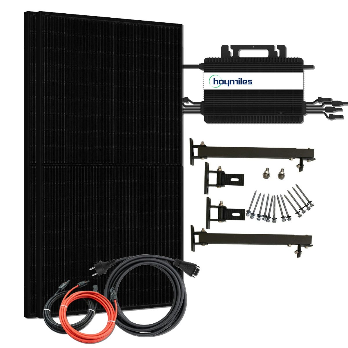 Hoymiles Solaranlage 880W Balkonkraftwerk Bifazial 800W Hoymiles Inverter Halterung
