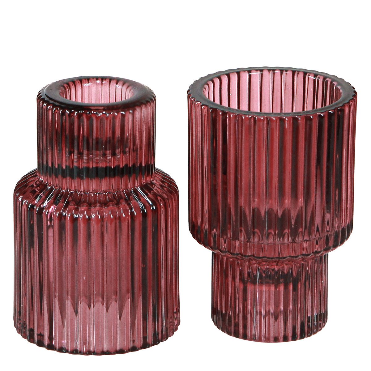 Florists Products Tischvase Glas Kerzenhalter Berry Retro Tischdeko für Stabkerzen &, 4 Stück