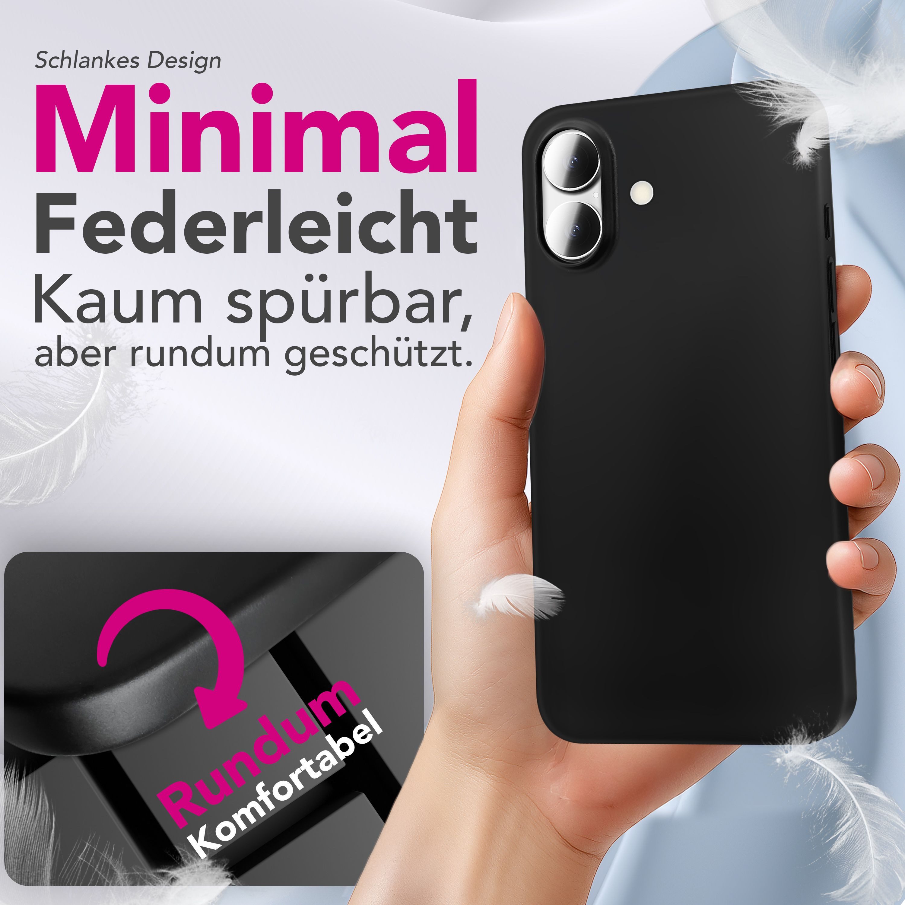Nalia Smartphone-Hülle Apple iPhone 17 16 cm (6,3 Zoll), Extrem Dünn 0,3mm / Ultra Leicht / Mattes Finish / Anti-Fingerprint
