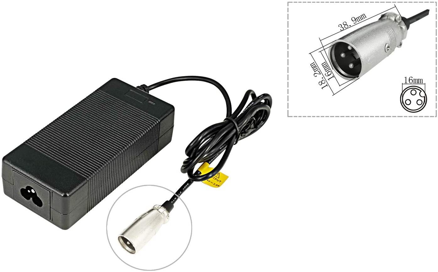 PowerSmart CZF060720E.003 Batterie-Ladegerät (29,4V Ausgang 2A 24 V Lithium-Ionen für Pedelec E-Bike Elektrofahrrad 3-PIN XLR)