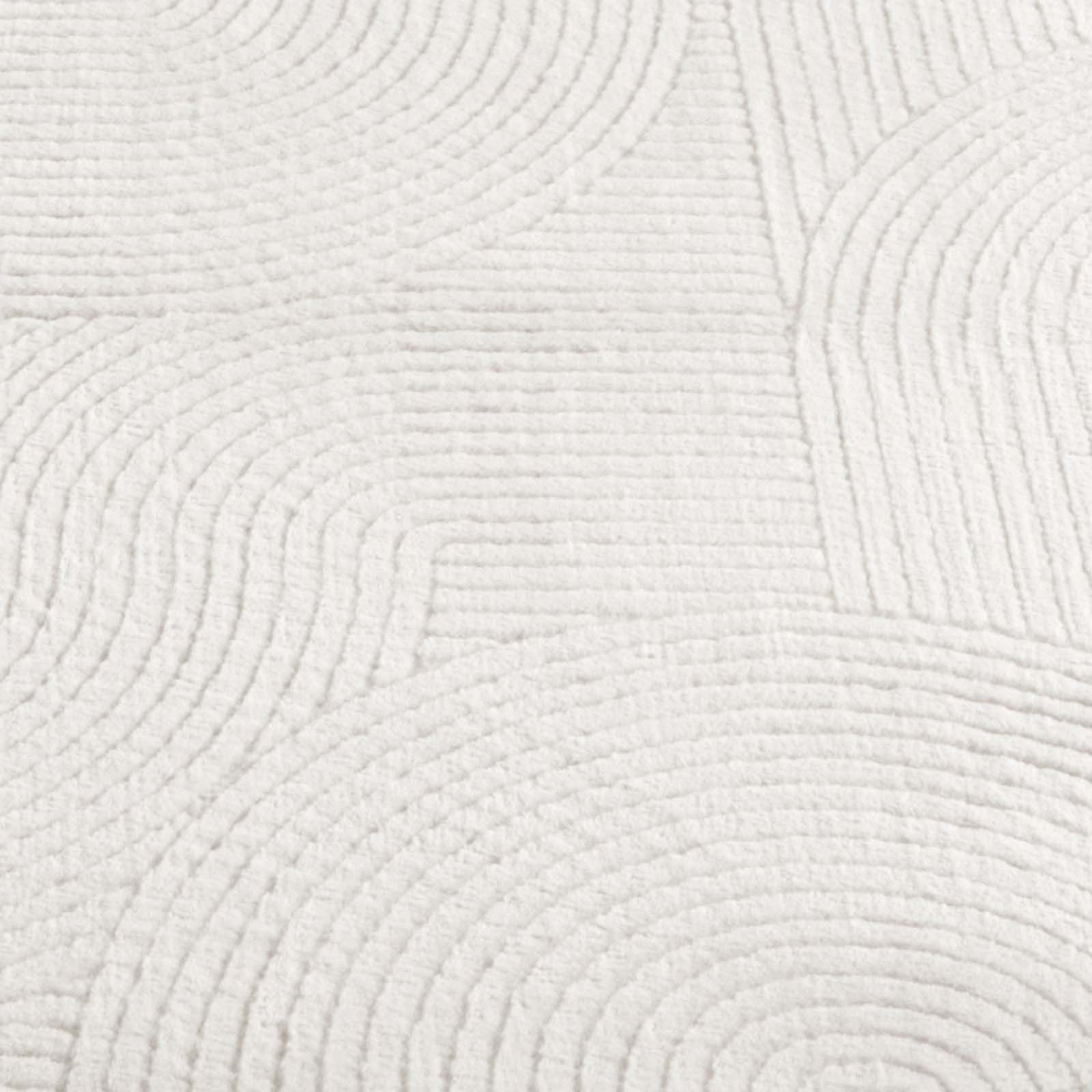 TaCa Home Teppich Kurzflor Teppich Hasenfell Optik, rechteckig, Höhe: 10 mm, Wohnzimmer, Kinderzimmer, Esszimmer, Wellen Creme - 300 x 400 cm