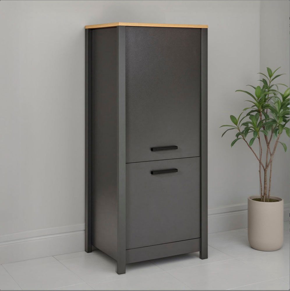 Inter Link Kühlumbauschrank Pienza, Küchenschrank, Kühl. -und Gefrierschrank, Türanschlag flexibel (1-St) Für Kühl-Gefrier-Kombi, Soft-Close, Füße höhenverstellbar, 70x60x167