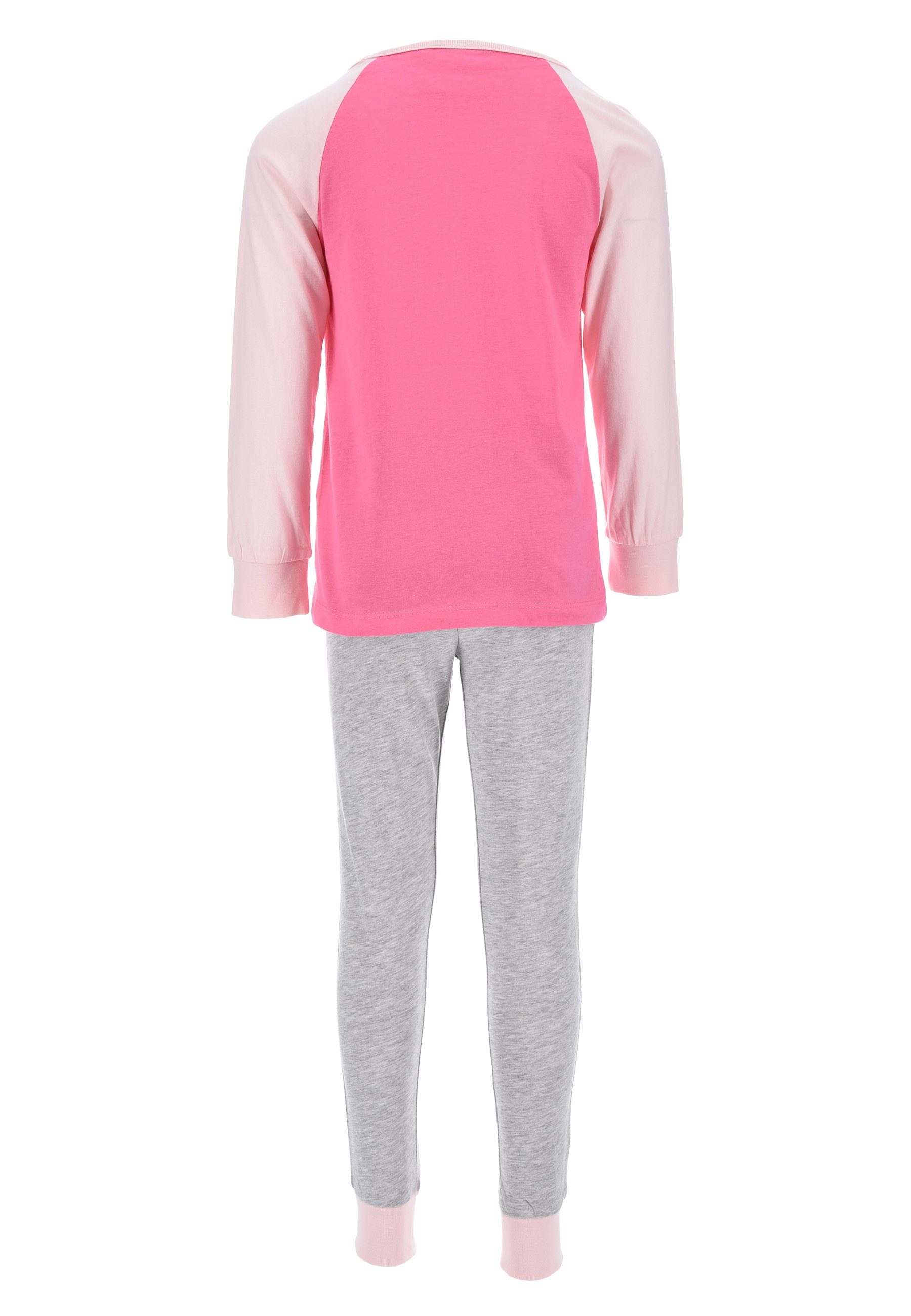 (2 Schlafanzug Pyjama Langarm Kinder PAW Pink Schlaf-Hose Kinder + Schlafanzug PATROL Mädchen Shirt tlg)