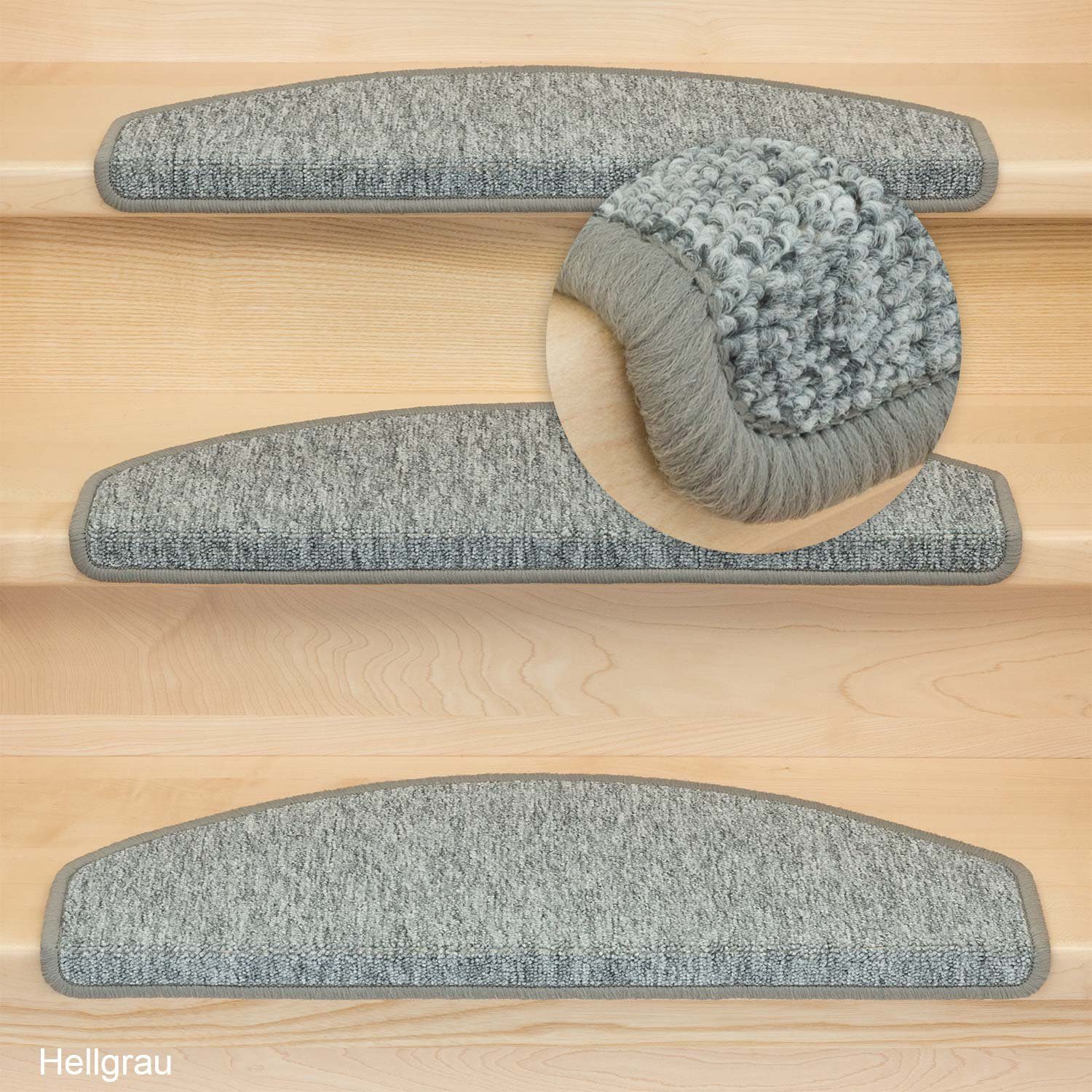 Metzker® Stufenmatte Stufenmatten Rambo New Halbrund SparSet - Grau 15 Stüc günstig online kaufen