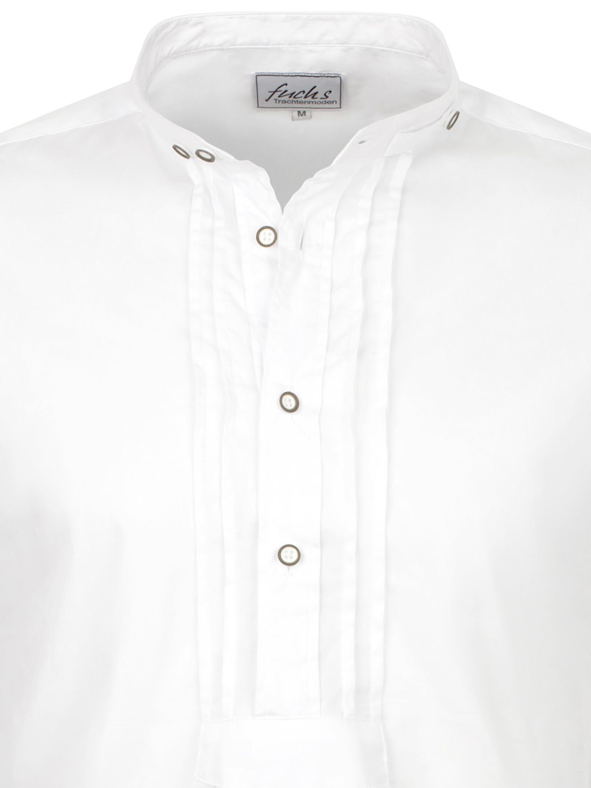 FUCHS Trachtenhemd Trachtenhemd Sebastian Stehkragen weiß mit Stehkragen günstig online kaufen