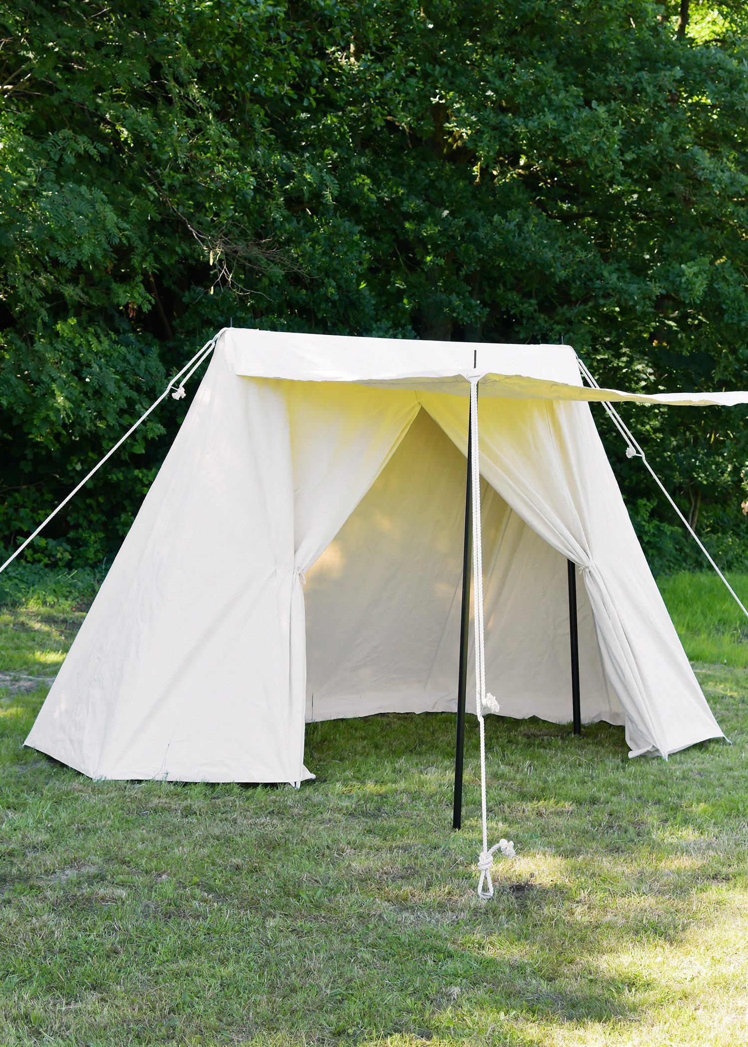 Battle Merchant Gruppenzelt Sachsenzelt Jorvik, 2 x 4 m, 340 gsm, naturfarben – Bild 4 von 5
