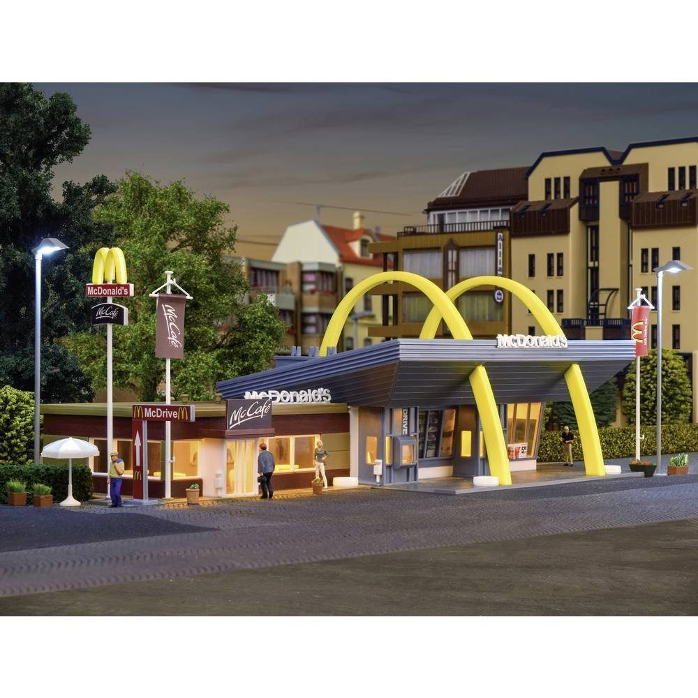 Vollmer Modelleisenbahn-Gebäude H0 McDonald´s Schnellrestaurant mit McCafé 43635