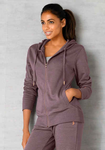 Bench. Loungewear Sweatjacke mit Taschen und Zipper, Loungeanzug