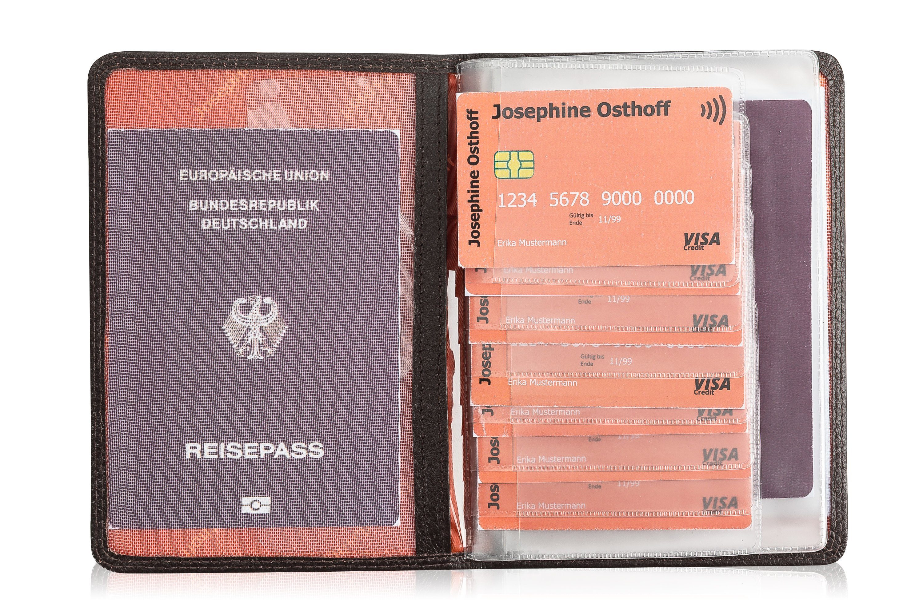 Osthoff Ausweisetui Brieftasche Josephine SOS espresso