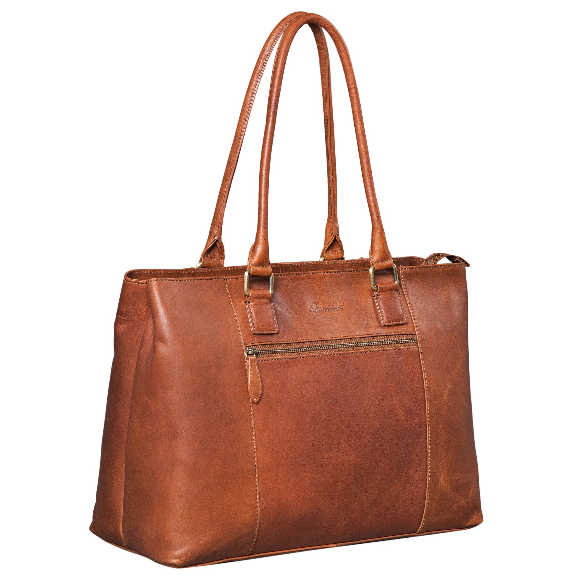 Henkeltasche Damen Echt Leder Tasche Große Handtasche vielen Fächern Schultertasche