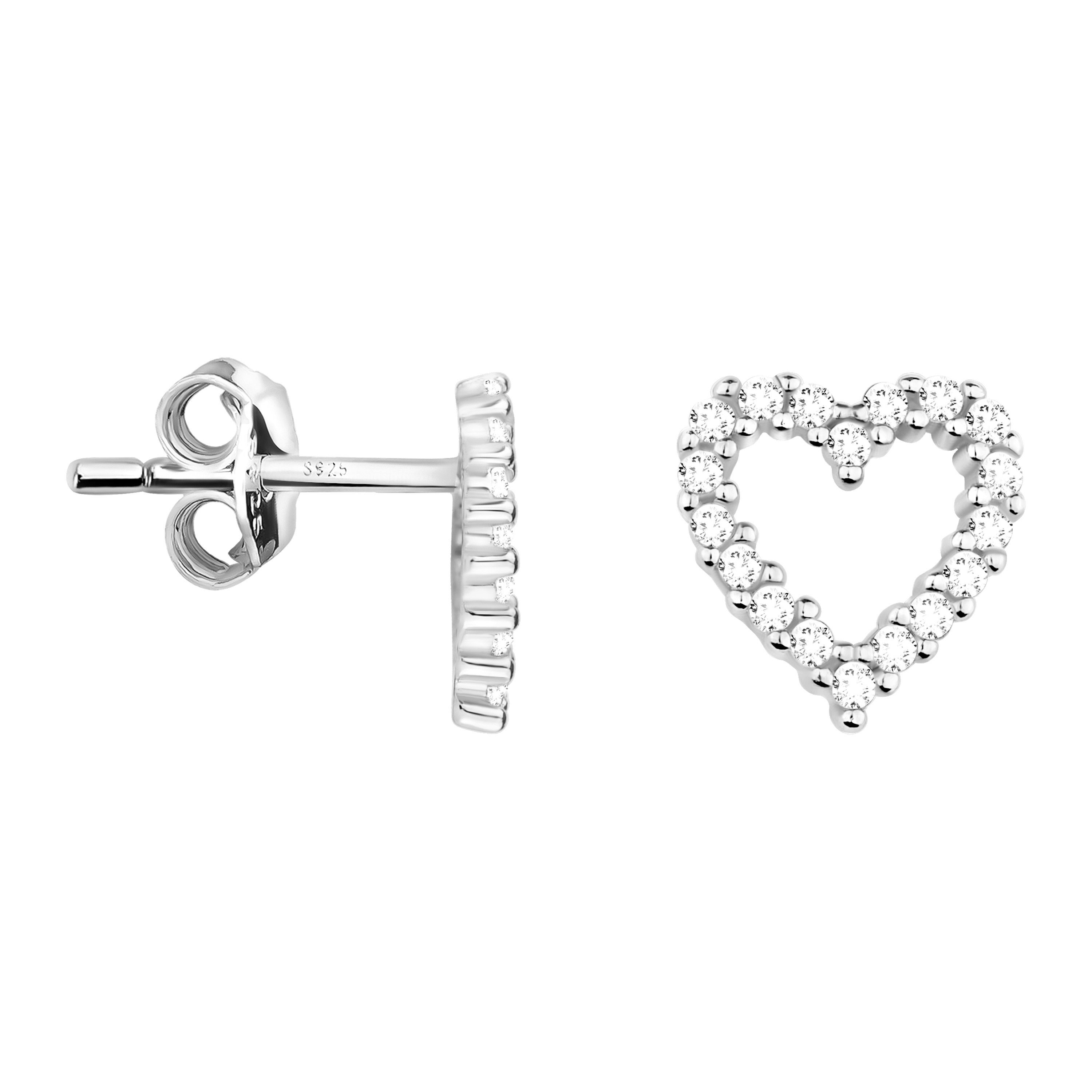 Sofia Milani Paar Ohrstecker Herz, 925 Silber Damen Schmuck - E2118 günstig online kaufen