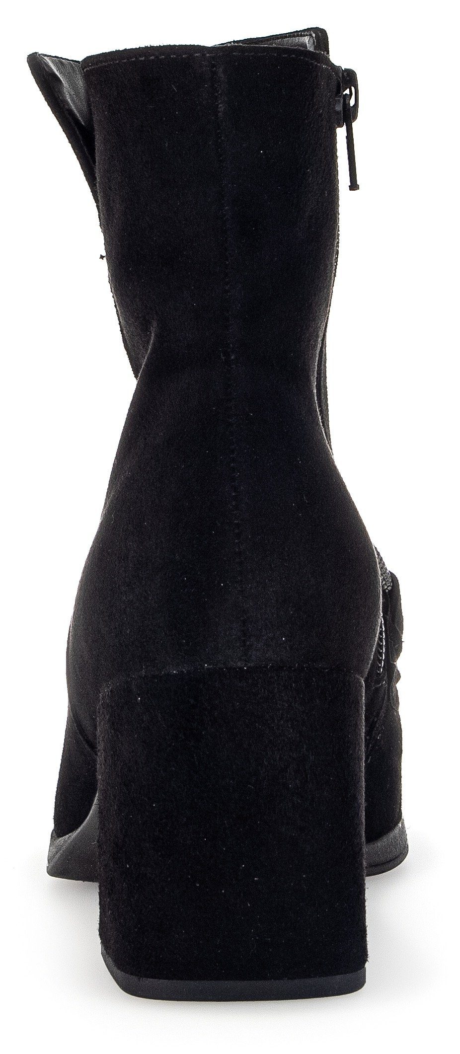 schwarz markanter Gabor Stiefelette in Karreeform