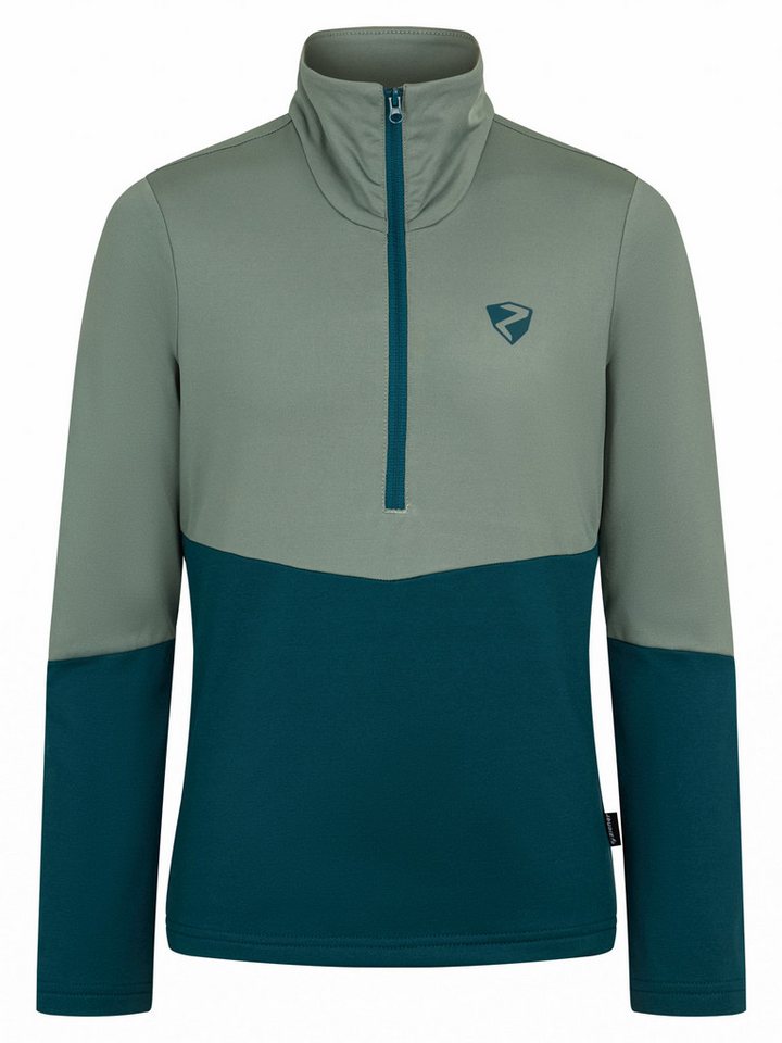 Ziener Sweatshirt JARPS-Z JUNIOR Stretchmaterial, wärmend, halber Front-Reißverschluss
