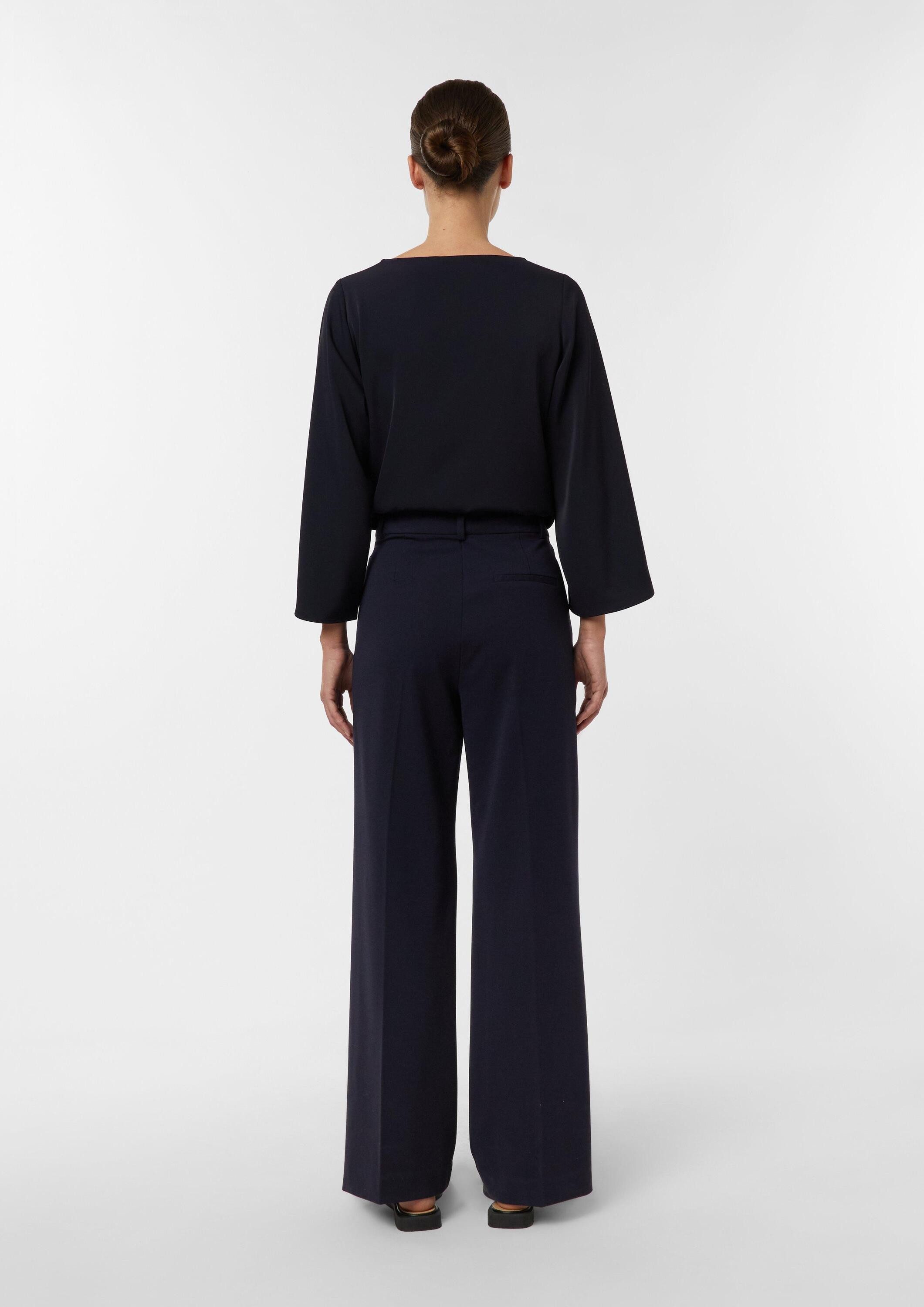 comma Chinos Hose Marlenehose aus fließendem Jersey