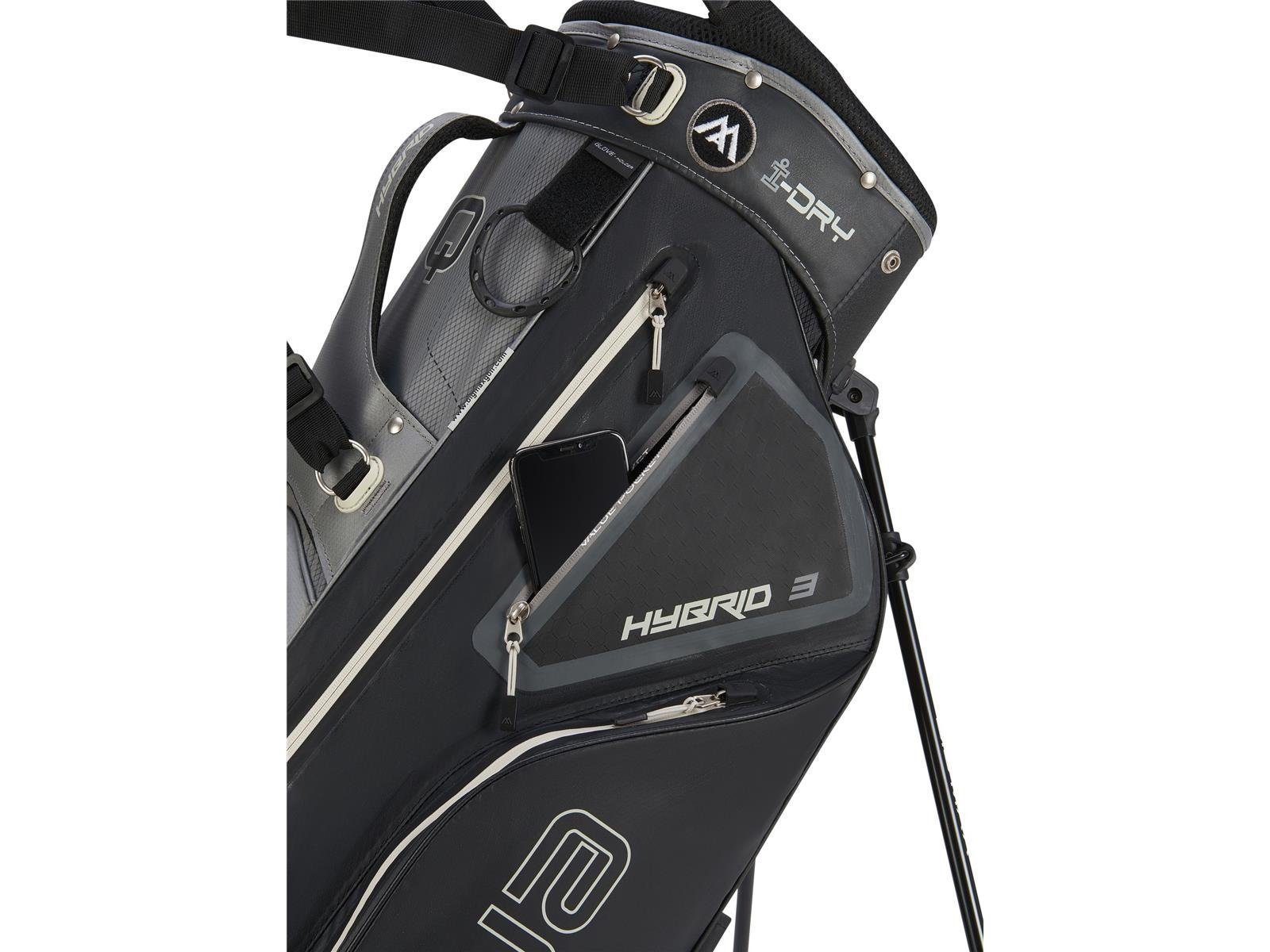 Golfreisetasche Ständerbag Wasserdicht 3, Grau/Schwarz Divider Aqua I Golf BIG MAX 14-fach Hybrid Max Big