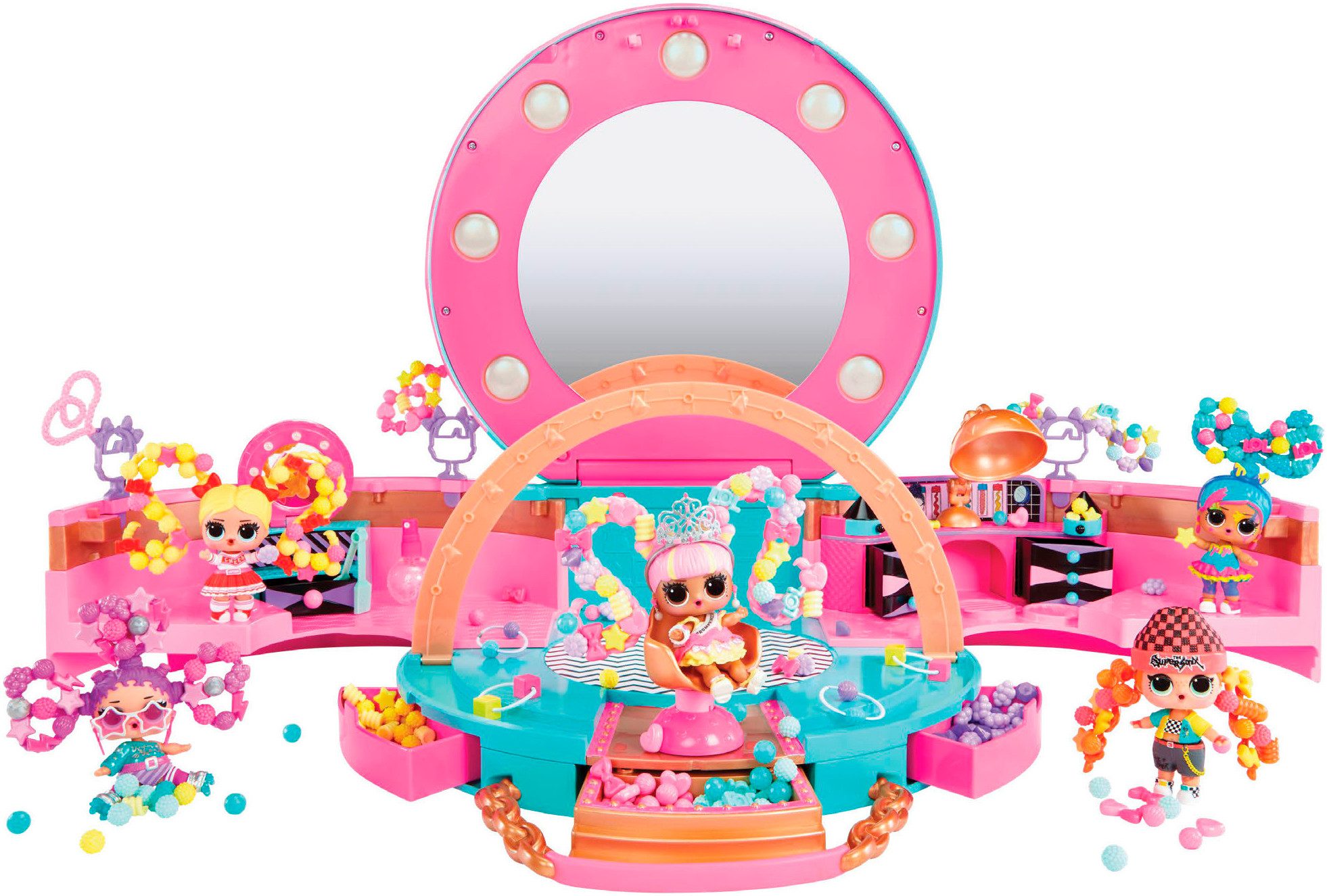 L.O.L. SURPRISE! Kreativset L.O.L. Surprise Hair Beads Salon, inklusive Püppchen mit DIY Perlen-Frisuren