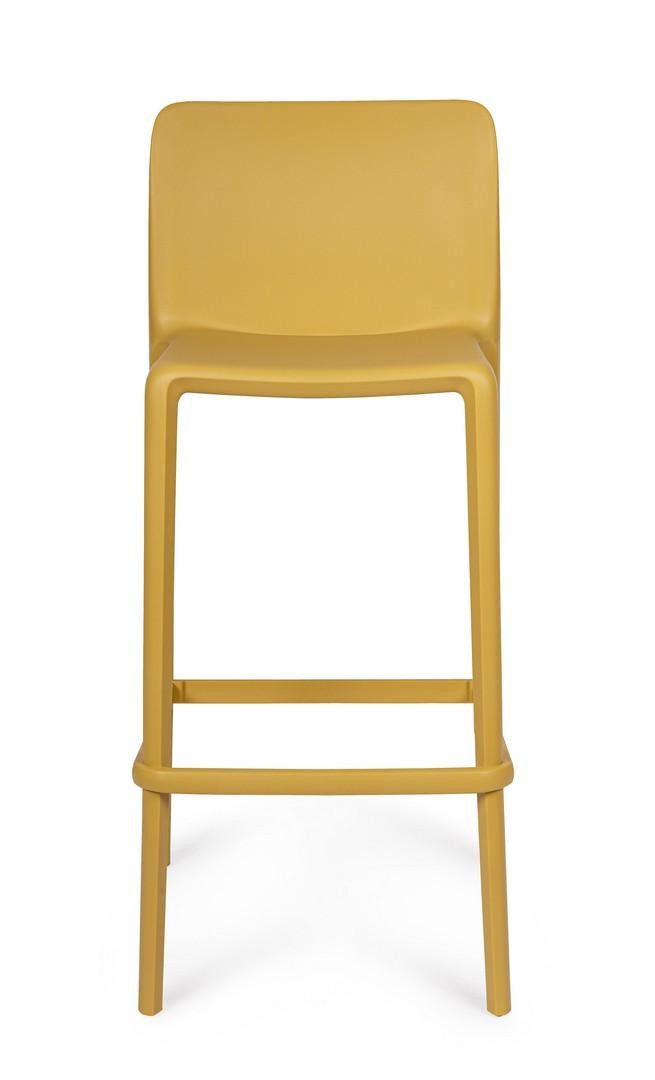 Natur24 Esszimmerstuhl Chloris 4er Set Barhocker 44 x 102 x 48 cm Polypropylen Gelb
