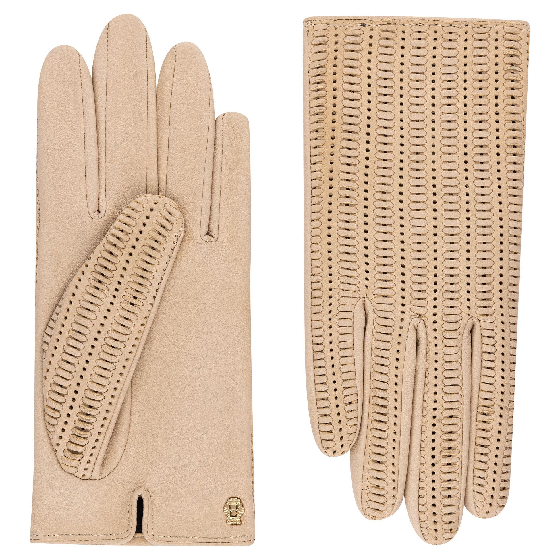 Roeckl Lederhandschuhe TREVISO Ungefütterter Sommerhandschuh mit Lederbändern