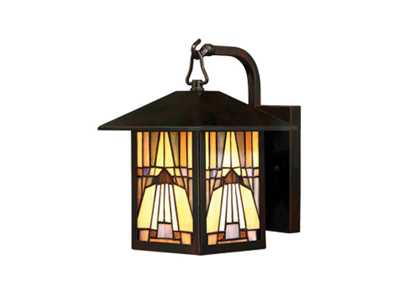 QUOIZEL LED Außen-Wandleuchte Tiffany Wand-Laterne, Höhe 29cm, LED wechselbar, warmweiß, Außenleuchte Wandlampe zur Fassadenbeleuchtung, inkl. E27 Leuchtmittel