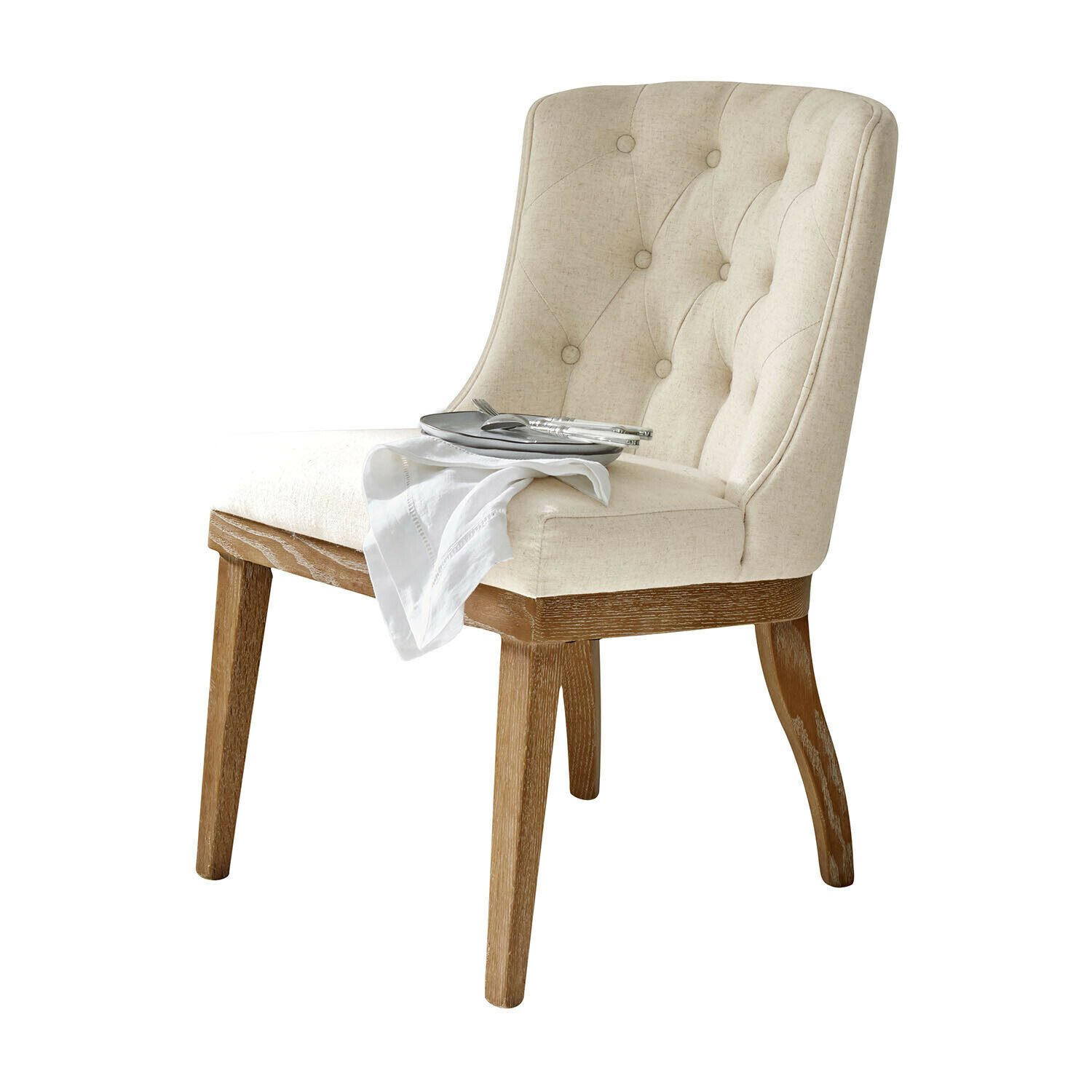 Mirabeau Esszimmerstuhl Stuhl Fairwyn creme/braun