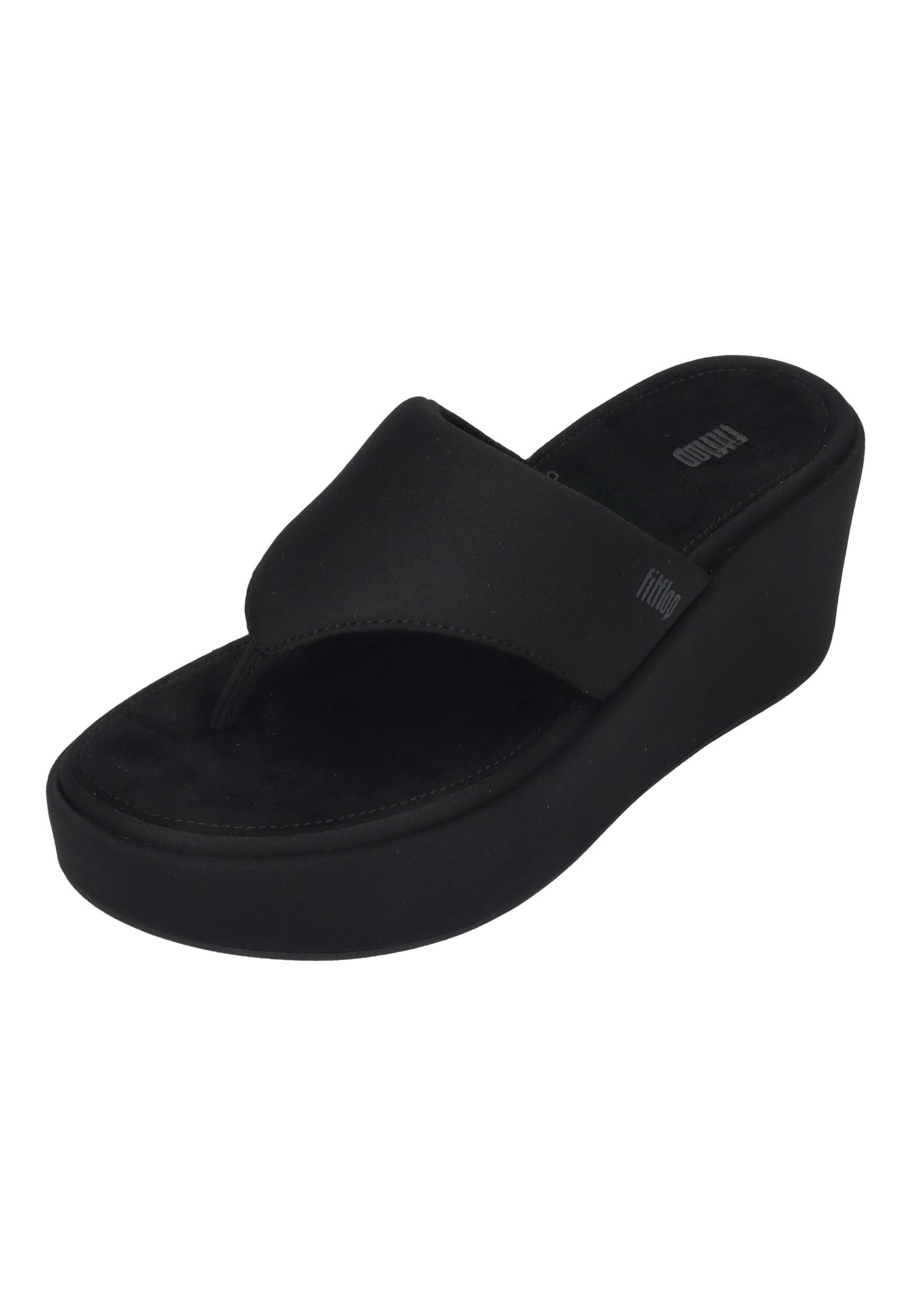 Fitflop PLATFFORMS WEDGE TOE-POST SANDALS Sandalette All Black