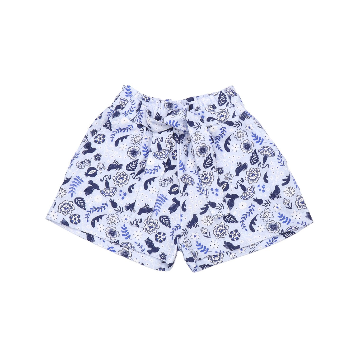 Walkiddy Shorts Bio-Baumwollshorts mit Vogelmuster Bio Baumwolle,GOTS, Kinderbekleidung,nachhaltige Klamotten