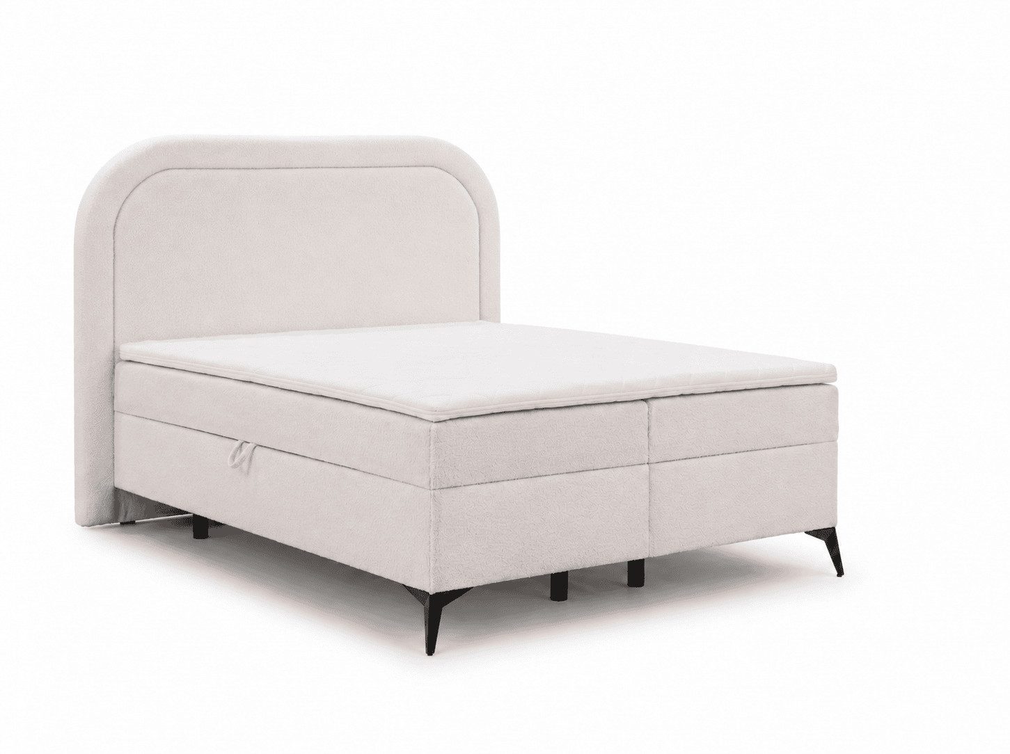 JVmoebel Boxspringbett Beige Boxspringbett 140 x 200 Doppelbett Schlafzimmermöbel, Made in Europa