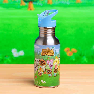 Paladone Thermoflasche Animal Crossing Charakter Trinkflasche, auslaufsicher, liz. Merchandise Flasche