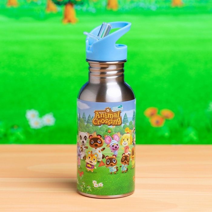Paladone Thermoflasche Animal Crossing Charakter Trinkflasche auslaufsicher liz. Merchandise Flasche