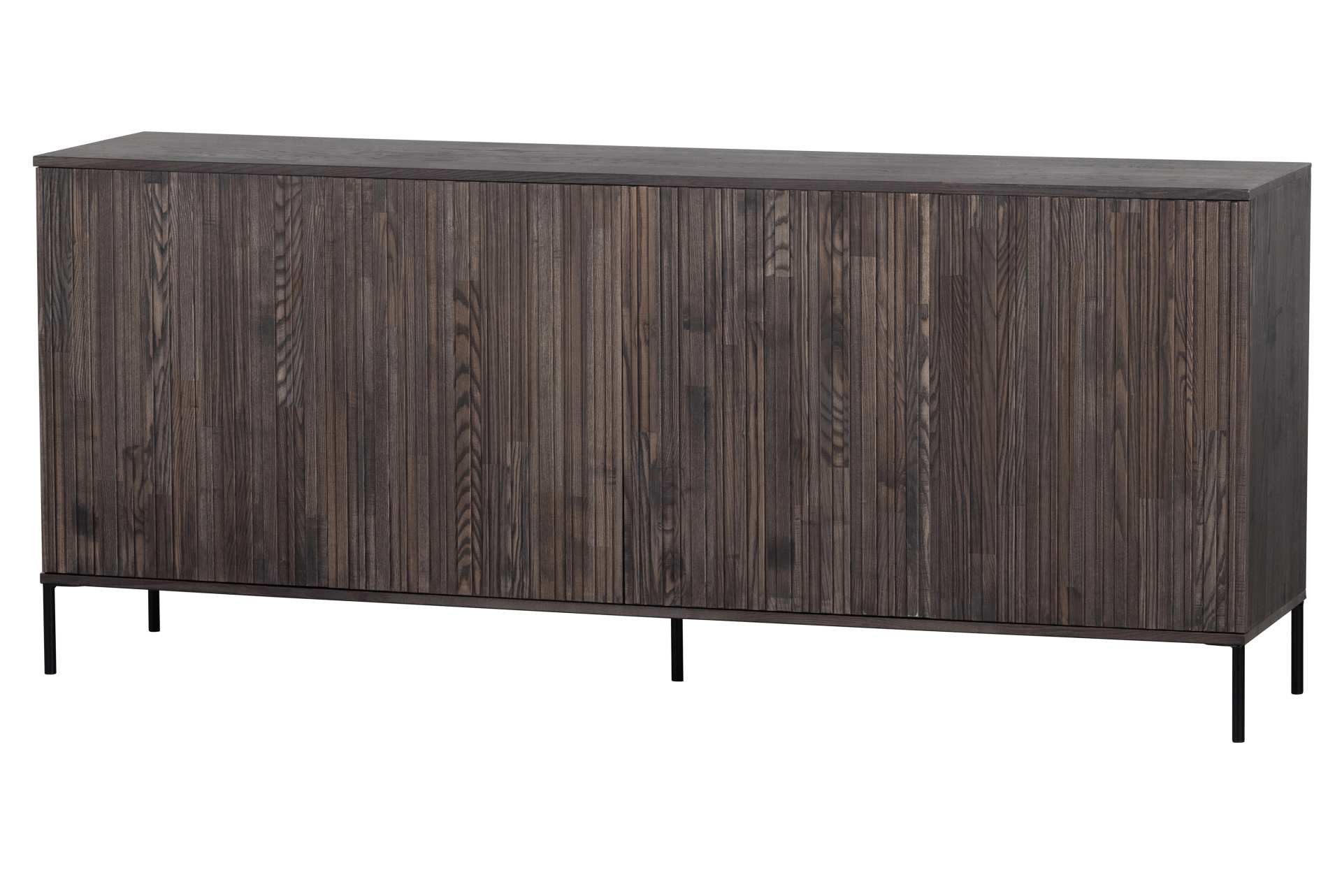 WOOOD Sideboard Gravure aus Eschenholz, Espresso, Push-to-Open-System
