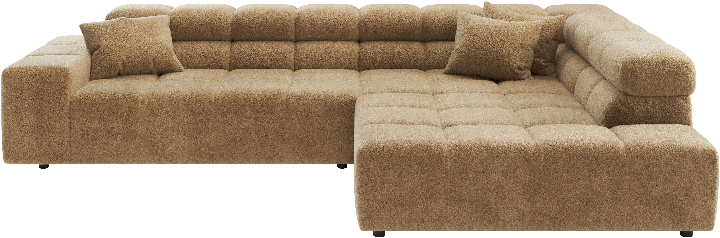 Home affaire Ecksofa Ancona, Ecksofa, incl. Kopfteilverstellung, Breite 319 cm, L-Form, wahlweise elektrische Sitztiefenverstellung