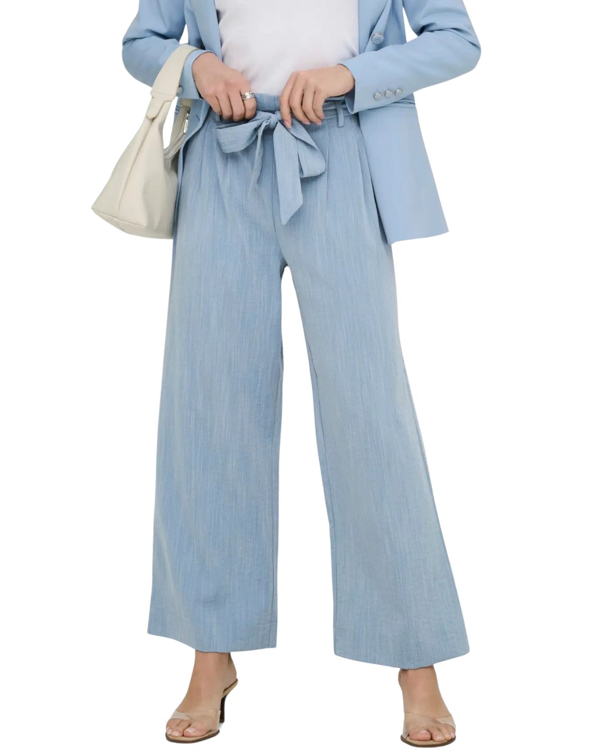 ONLY Paperbag-Hose Flared Hose mit ausgestelltem Bein und hoher Taille