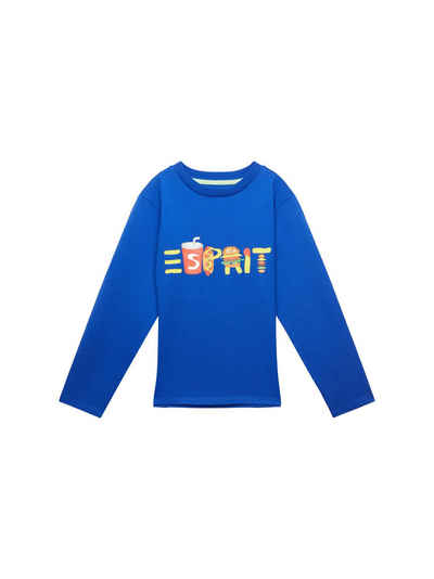 Esprit T-Shirt Longsleeve aus Baumwolle mit Logo (1-tlg)