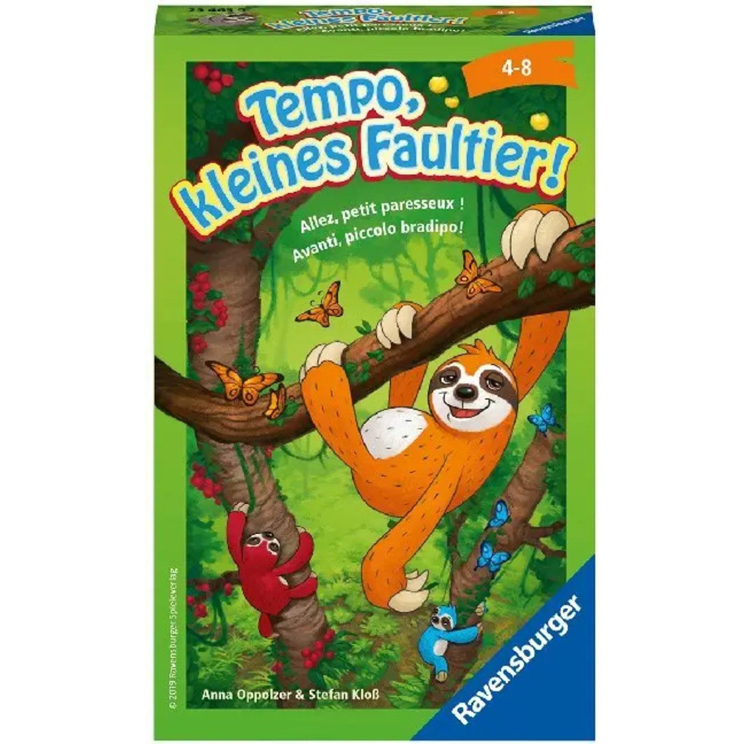 Ravensburger Spiel Ravensburger 23463 - Tempo, kleines Faultier, Mitbringspiel für 2-4...