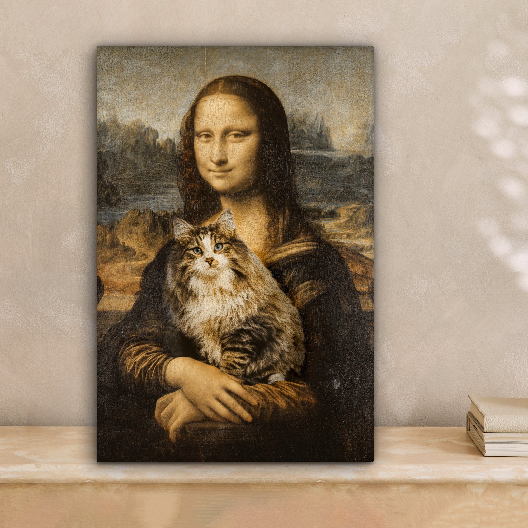 OneMillionCanvasses® Leinwandbild Mona Lisa - Katze günstig online kaufen