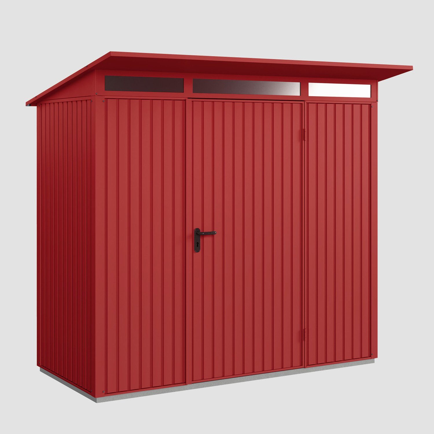 Hörmann Ecostar Gerätehaus Metall-Gerätehaus Trend mit Pultdach Typ 1, 1-flüglige Tür