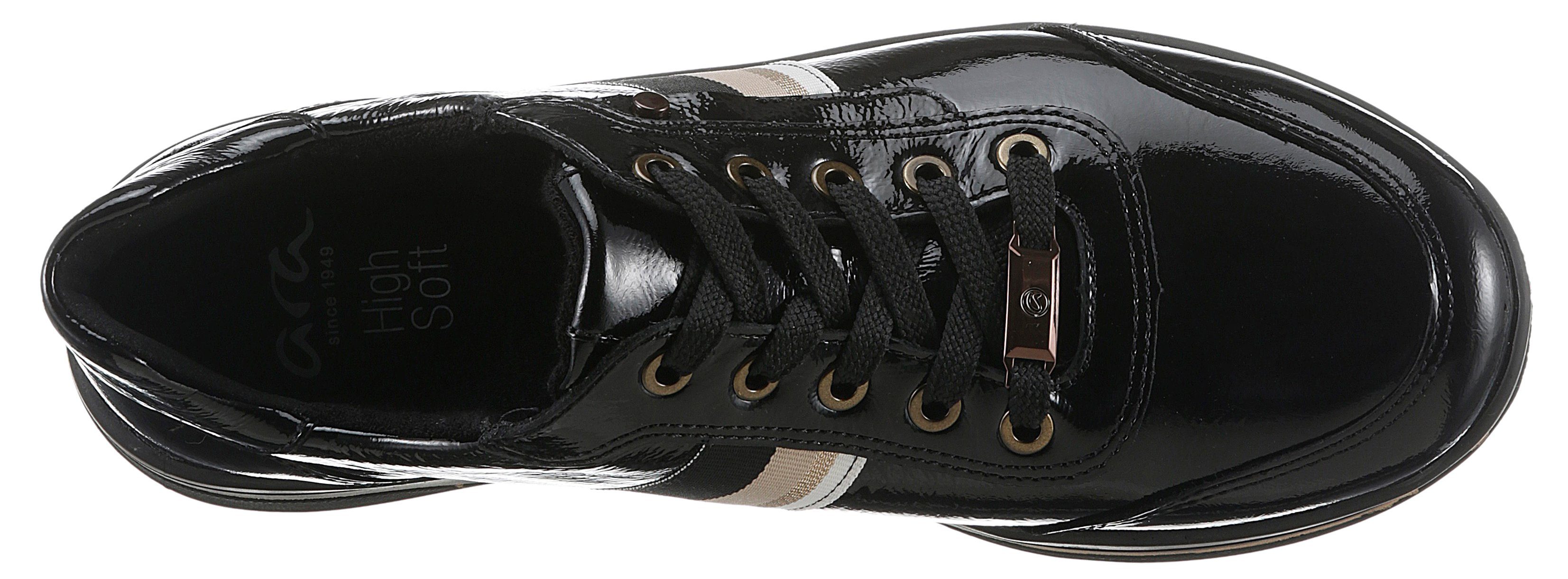 Ara 049783 Komfortweite SAPPORO in schwarz (sehr H weit) Sneaker