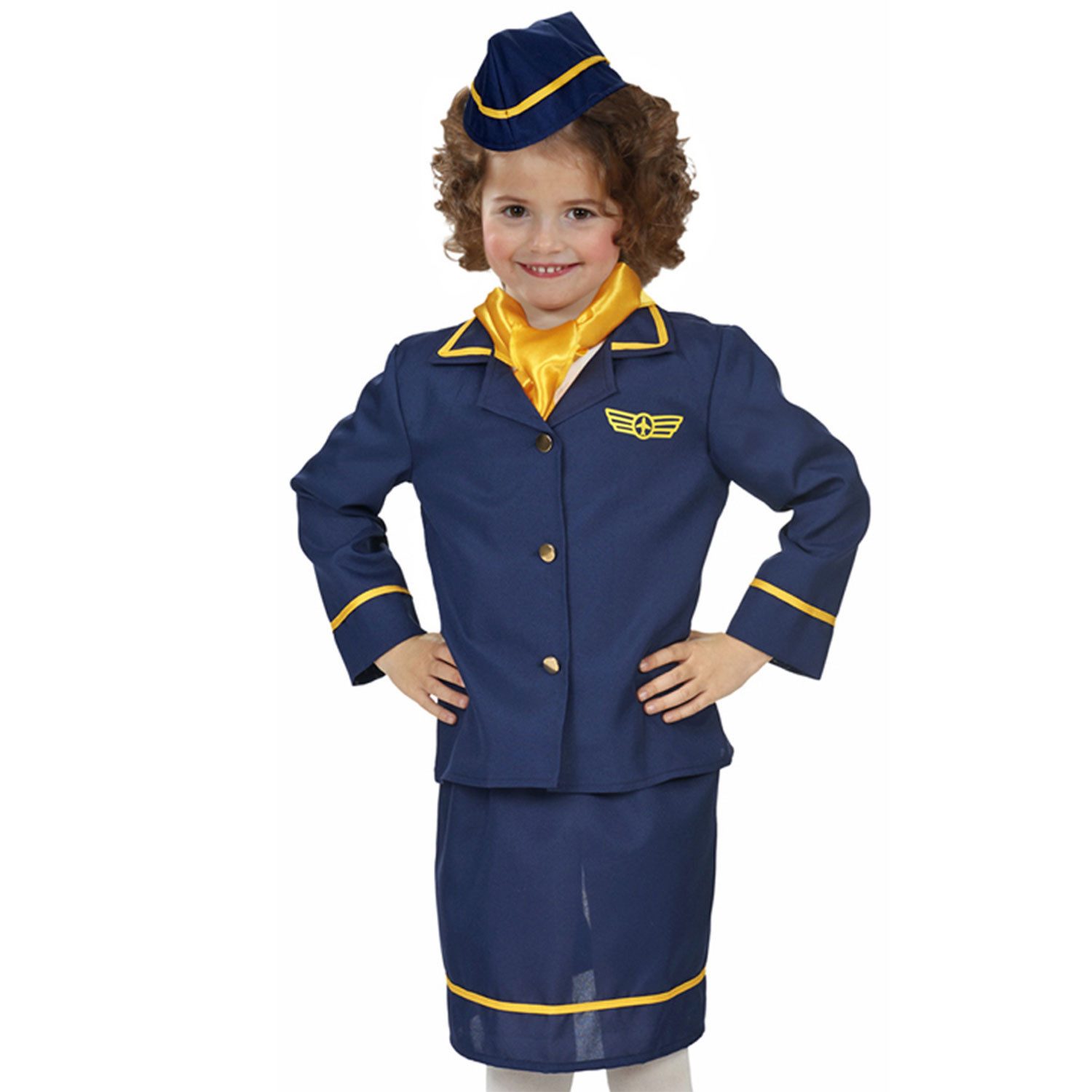 andrea-moden Kostüm Stewardess Kostüm für Mädchen 4-tlg.
